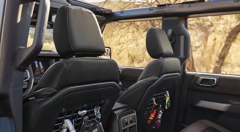 Black interior in a 2025 Ford Bronco.