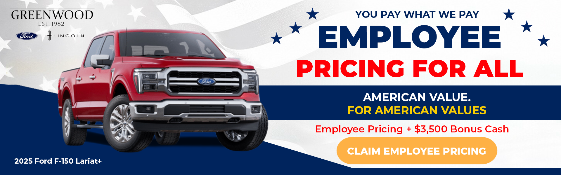 Claim Employee Pricing