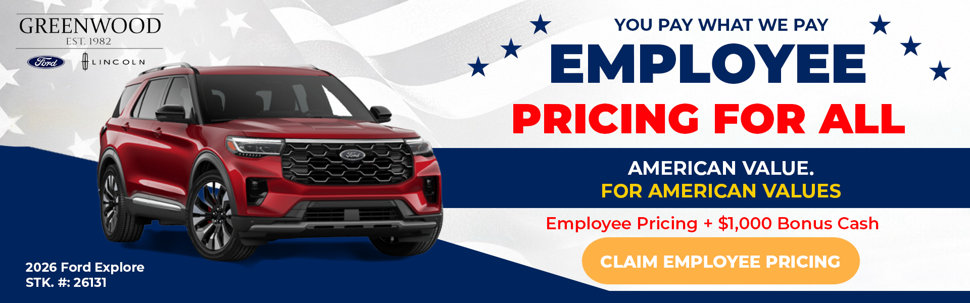 Claim Employee Pricing