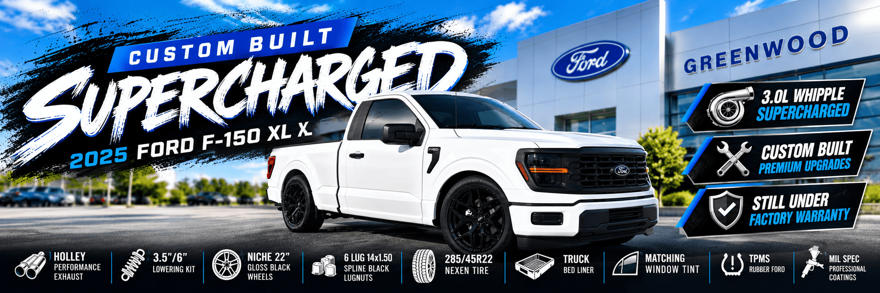 Supercharged F150 with factory warranty